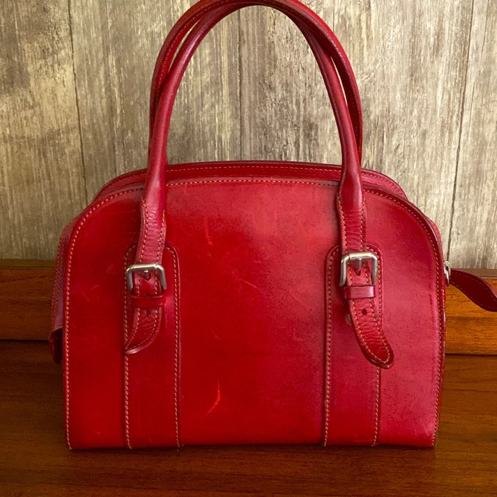 Dooney & Bourke Red Leather “Mini” ALTO Satchel Made in Italy🇮🇹 - Picture 4 of 12